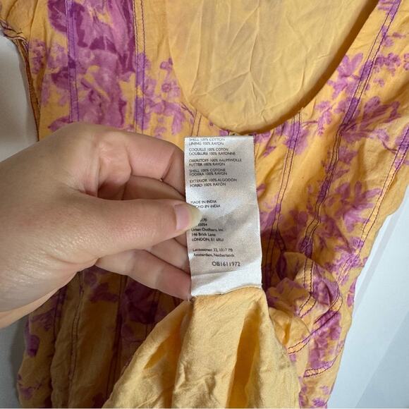 Free People Sully Babydoll Sunshine Floral Print Mini Swing Dress Size Medium - Picture 8 of 9